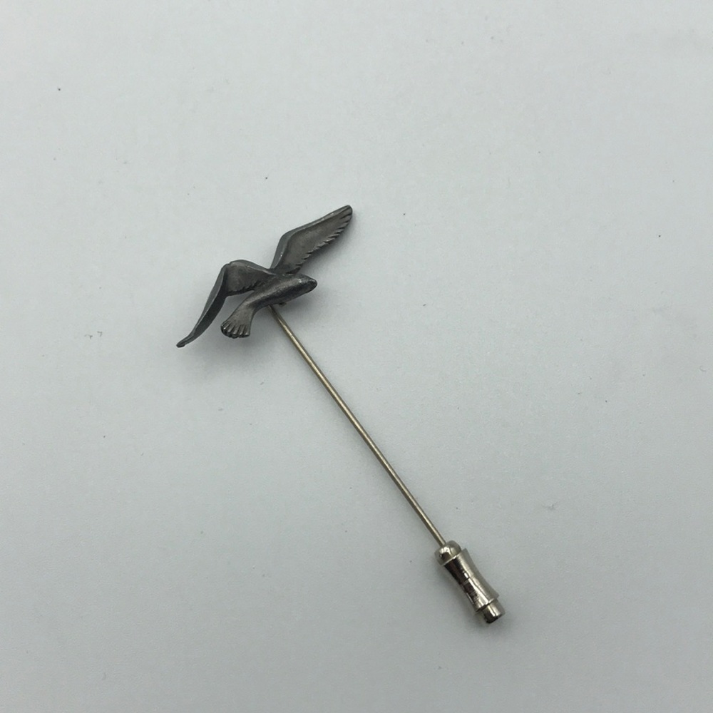 Vintage Silver Bird Pin Hat Pin Suit Pin
